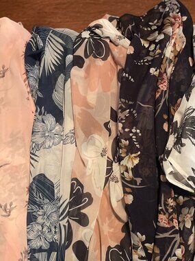 Florynova (SET OF 6) Women's Casual Kimono Cardigan Loose Fit Size 8-10
